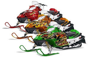 Arctic Cat Firecat F5 / F6 / F7 Sled Custom Graphic Kit - 2003-2006