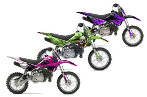 Kawasaki KLX110 Dirt Bike Custom Graphic Kit - 2010-2016