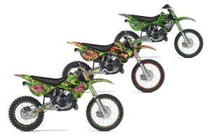 Kawasaki KX80 Dirt Bike Custom Graphic Kit - 1995-1997