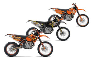 KTM C4 EXC Dirt Bike Custom Graphic Kit - 2005-2007