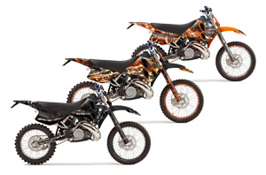 KTM C6 EXC 2 Stroke Dirt Bike Custom Graphic Kit - 1993-1997