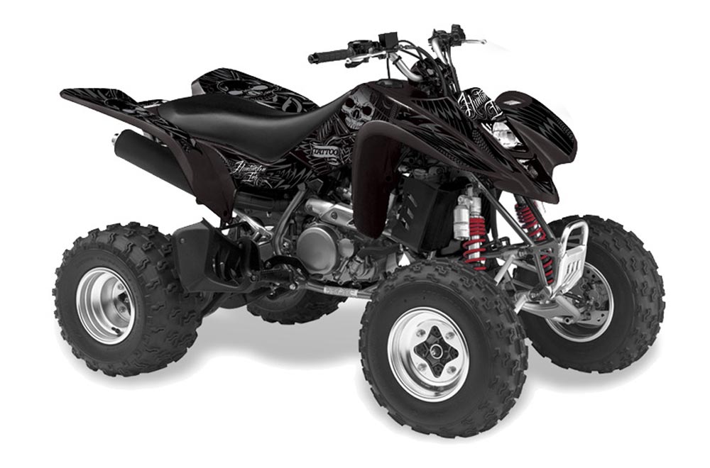 Suzuki LTZ 400 ATV Graphic Kit - 2003-2008 Skulls and Hammers Silver