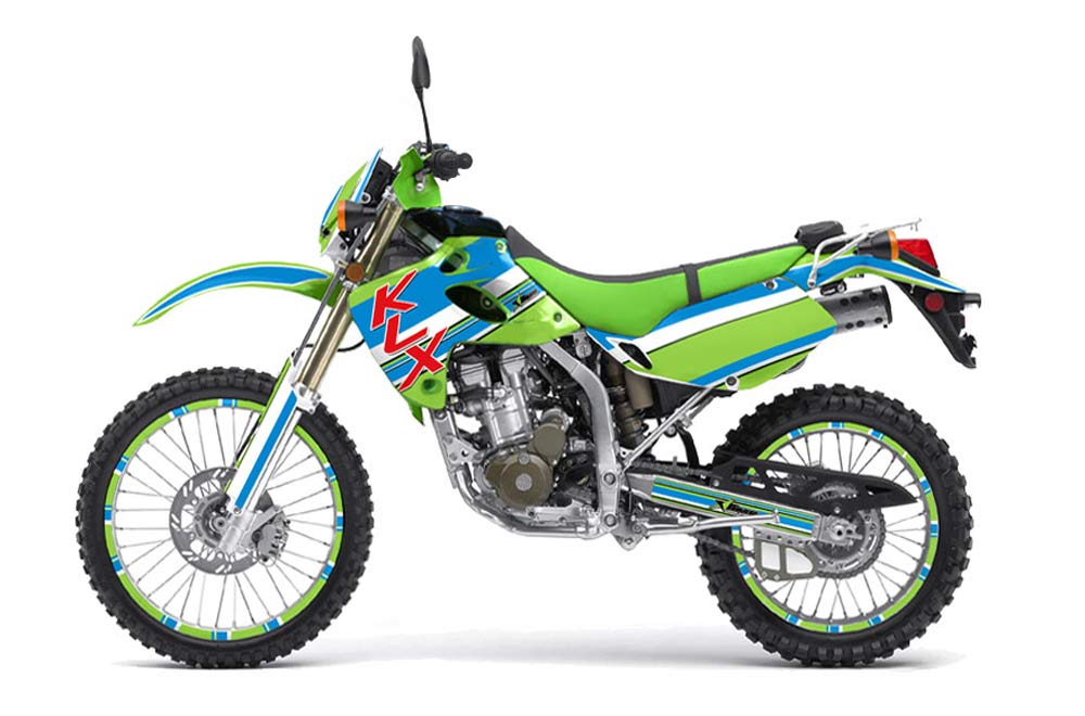 Kawasaki KLX250 Dirt Bike Graphic Kit - 1998-2003 Factory Race Green