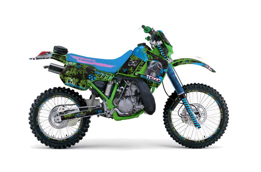 Kawasaki KDX200 Dirt Bike Graphic Kit - 1989-1994 Toxicity Green