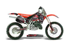 Honda CR500 Dirt Bike Graphic Kit - 1989-2001 T Bomber Red