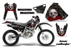 Honda XR400 Dirt Bike Graphic Kit - 1996-2004 Bone Collector Black