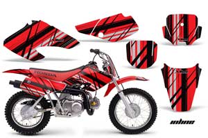 Honda XR70 Dirt Bike Graphic Kit - 2001-2003 In Line Red