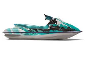 Sea Doo Bombardier GTS Jet Ski Graphic Kit - 1992-1997 Carbon X Teal