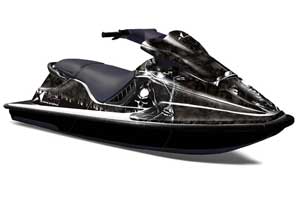 Sea Doo XP Bombardier Jet Ski Graphic Kit - 1994-1996 Reaper Black