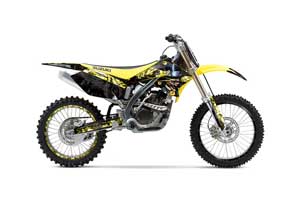 Suzuki RMZ 250 Dirt Bike Graphic Kit - 2004-2006 Mandy Yellow