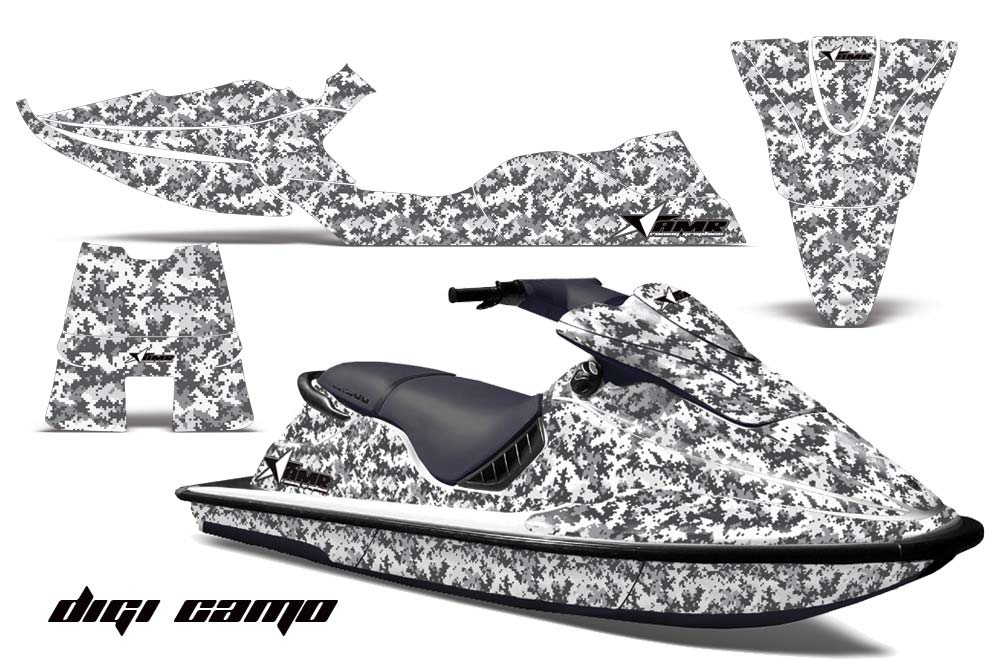 Sea Doo XP Bombardier Jet Ski Graphic Kit - 1994-1996 Digi Camo White