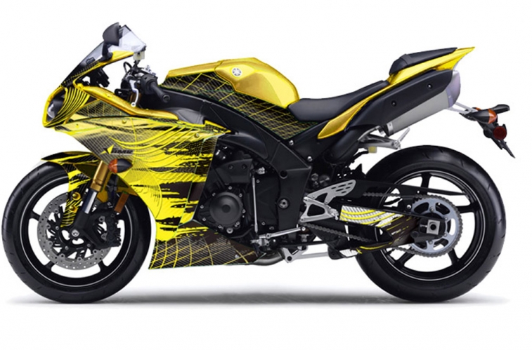  Yamaha  R1 Street Bike  Graphics Carbon X Yellow  Sport 