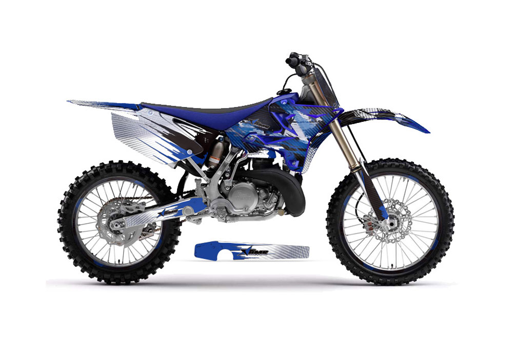 Yamaha YZ250 Dirt Bike Graphic Kit - 2002-2014 Carbon X Blue